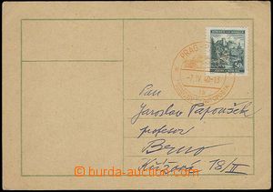 25608 - 1940 postcard franked by 50h with postmark mobile post-offic