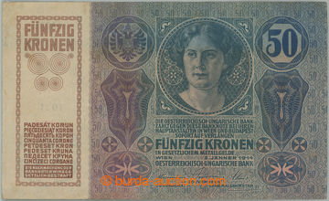 256168 - 1914 Ba.RU9, 50K 1914, série 1031; přeložená na osminy,