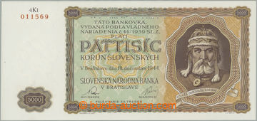 256194 - 1944 Ba.N5, 5000Ks 1944, série 4Kl, perforace SPECIMEN naho