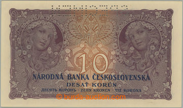 256240 - 1927 Ba.22e, 10Kč 1927, série N196, perforace SPECIMEN; ve