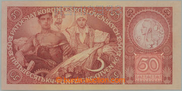 256406 - 1929 Ba.24b, 50Kč 1929, série Db, perforace SPECIMEN; výr