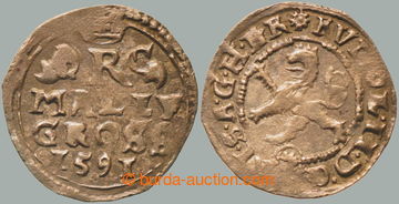 256641 - 1591 Rudolf II. (1576-1611), malý groš 1591, Kutná Hora -
