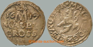 256642 - 1617 Matyáš (1611-1619), malý groš 1617, Kutná Hora - H