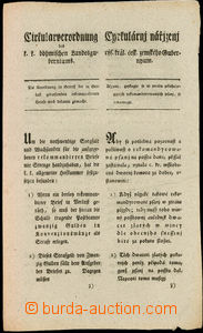25749 - 1811 tištěný cirkulář, vydán v Praze, Hrabě Kolowrat,