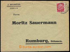 25754 - 1938 commercial letter with postmark EGER 2/ Wir sind frei !