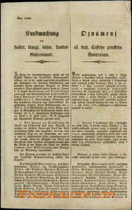 25771 - 1843 cirkulář oznámení týkající se  poštovního prov