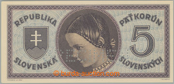 257756 - 1945 Ba.55a, 5Ks b.l. (1945), série D 026, perforace SPECIM