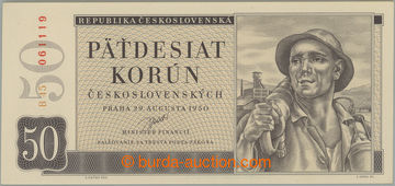 259401 - 1950 Ba.85b, 50Kčs 1950, II. vydání, série B45; nahnutý