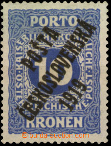 26104 - Pof.82, 10K with overprint POŠTA / ČESKOSLOVENSKÁ / 1919