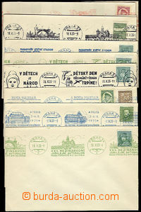 26146 - 1935 - 1936 SLOGAN POSTMARK Czechoslovakia 12 pcs of envel