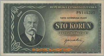 263476 - 1945 Ba.74, 100Kčs b.l. (1945), série PN; nevýrazná bare