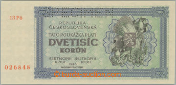 263805 - 1945 Ba.69b, 2000K 1945, série 13 Pô, perforace SPECIMEN;