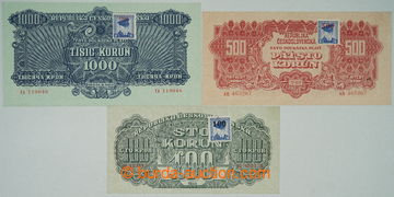 263819 - 1945 Ba.66-68, kompletní sestava 3ks kolkovaných Moskevsk