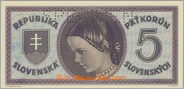 263852 - 1945 Ba.55a, 5Ks b.l. (1945), série D 023, perforace SPECIM