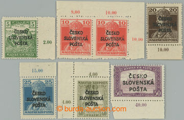 263959 - Žilinské vydání (Šrobárův přetisk), sestava 7ks, P