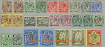 263994 - 1914-1921 SG.69-88, George V. and Motives ¼P - 5Sh, wmk Mul