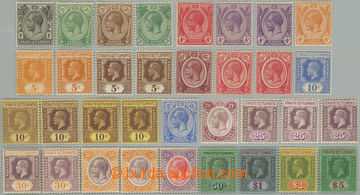 264131 - 1921-1923 SG.218-240a, George VI. 1c - $5, selection of 34 s