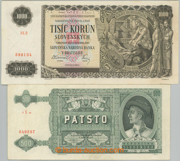 264243 - 1940-1941 Ba.51, 52, 1000Ks 1940, série 3L2 (stav 0) + 500K