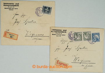 264332 - 1919 sestava 2ks firemních dopisů zaslaných ve II. TO s p