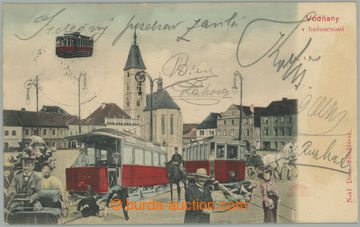 264584 - 1905 VODŇANY - v budoucnosti, koláž, lanovky, tramvaje, a