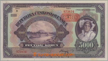 264662 - 1943 Ba.N3, 5000K 1920 s přetiskem 1943, série B, perforac