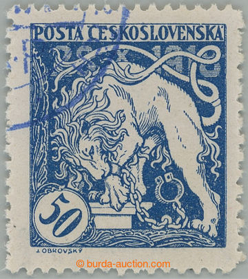 264703 - Pof.29Cq, Lev trhající okovy 50h modrá s ŘZ 11½ : 10½