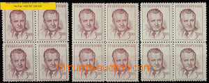 26515 - 1948 Pof.487/II. zavřená flap, 3x block of four in various