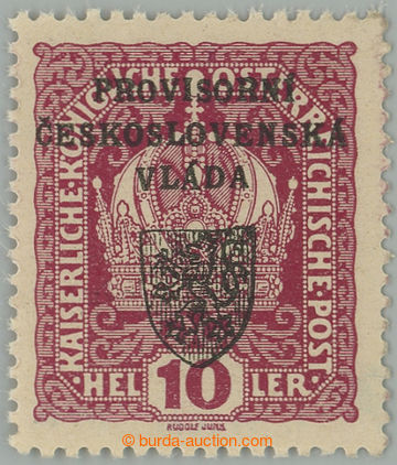 265279 - Pof.RV4, Pražský přetisk I. (malý znak) 10h fialová, I