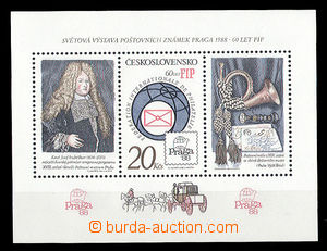 26592 - 1986 miniature sheet Pof.A2747A, with perf also coupons, T I