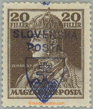 265923 - ZT Jehlicskův přetisk, Pof.RV166, Karel 20f hnědá, zku