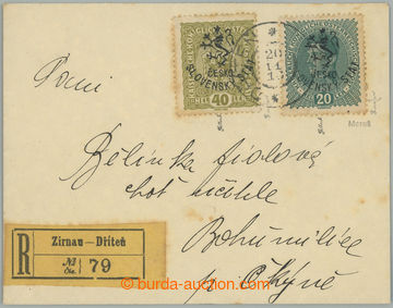 265979 - 1918 Hlubocké vydání (Marešův přetisk), R-dopis vyfr.