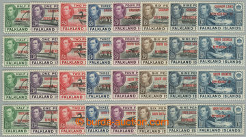 266160 - 1944-1945 GRAHAM, SHETLANDS, ORKNEYS, GEORGIA - SG.A1-A8, B1