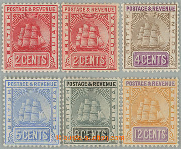 266256 - 1907-1909 SG.253-257, Frigate Sandbach 2c-12c; complete set