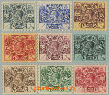 266261 - 1921 SG.68-76, Tercentenary ¼P - 1Sh, wmk Mult Crown and Mu