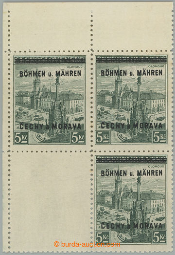 266370 - 1939 Pof.18KDl, Olomouc 5Kč, levý horní rohový 4-blok s