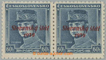 266389 - 1939 Sy.11 ST, Modrý Štefánik 60h, vodorovná 2-páska, s