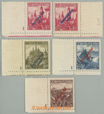 266395 - 1939 PLATE NUMBERS/ Sy.14, 15, 17, 18 plate mark, comp. 5 pc