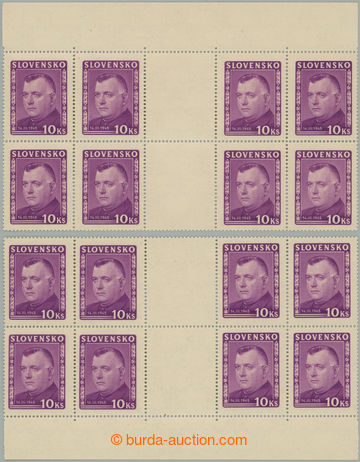 266413 - 1945 Sy.125S (4), Tiso 10Ks, 2x dvojice spojených 4-zn. mez
