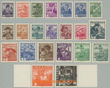 266442 - 1934-1936 ANK.567-587, Kroje 1Gr - 5S; kompletní svěží s