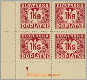 266488 - 1939 Sy.D8Xx DZ, I. vydání 1Ks červená, vodorovný rastr