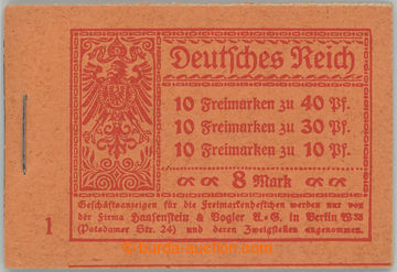 266502 - 1921 STAMP BOOKLETS / Mi.MH.14.1B, stamp booklet Germania; c