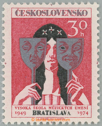 266541 - 1974 Pof.2095xa, Můza s maskami 30h, papír bp; svěží, z