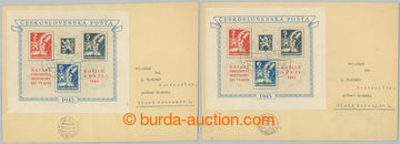 266579 - 1945 sestava 2ks větších dopisů vyfr. Košickým aršík