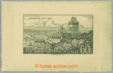 266667 - 1957 ZT Pof.925, Karlštejn 60h, zkusmý tisk definitivní