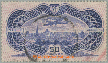 266686 - 1936 Mi.321, Yvert PA15, Airplane over Paris, bank-note 50Fr