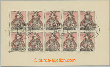 266709 - 1955 Pof.PL840II, Kroje I. 60h, 10-blok s II. typem; otisky
