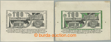 266732 - 1966 ZT Pof.1555, Výstava Brno 1966 1,60Kčs, dva zkusmé
