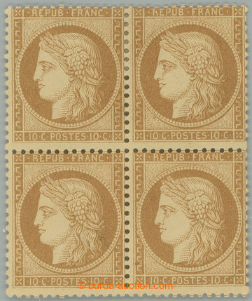 266752 - 1870 Mi.36, Ceres REPUB. FRANC. 10c brown, mint block of fou