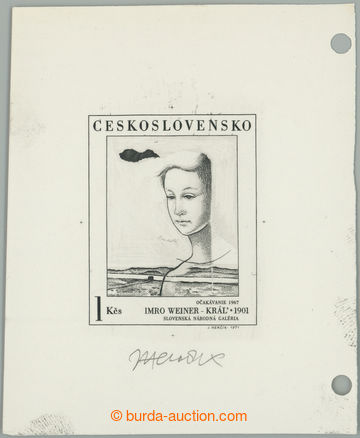 266783 - 1971 PLATE PROOF Pof.1922, Art - Weiner 1Kčs, plate proof