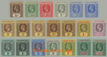 266795 - 1912-1920 SG.40-52, 52b, Jiří V. ¼P - 10Sh, kompletní s